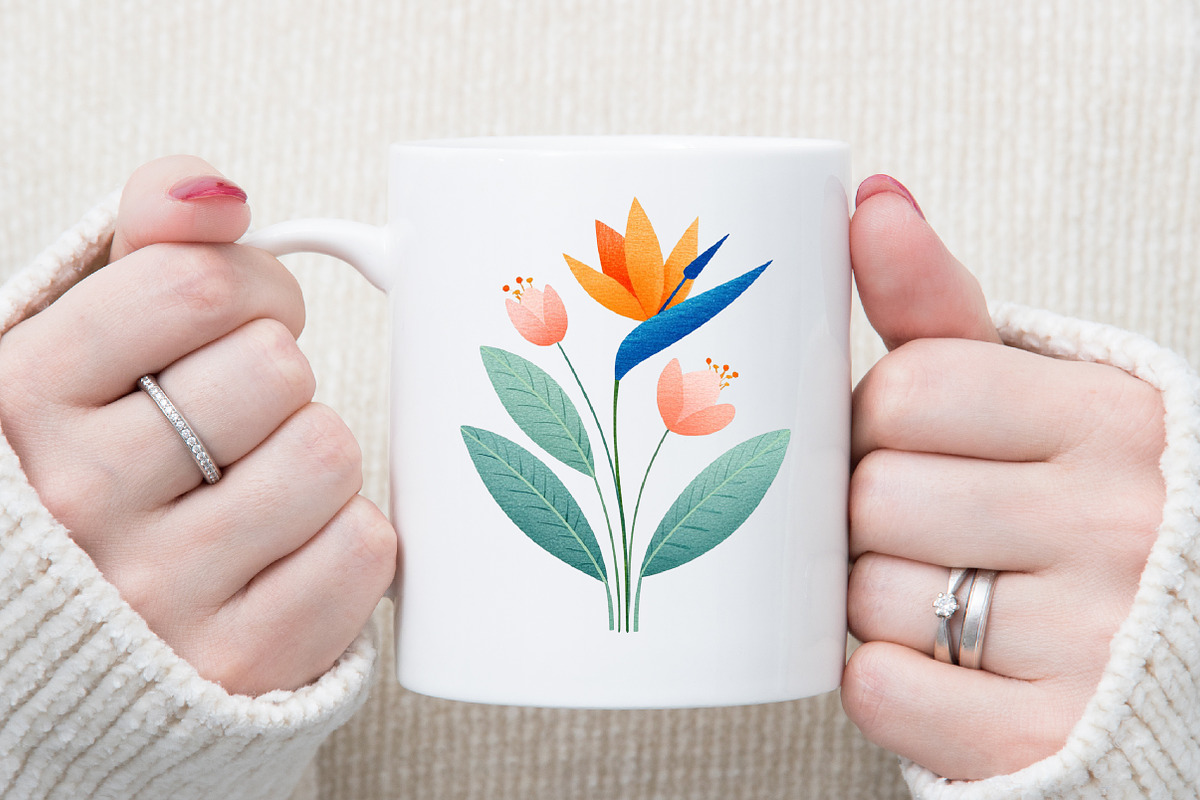 Tropical Floral Watercolor Clipart S, an Illustration by Sublimation Artist (Photo 5 of 6)