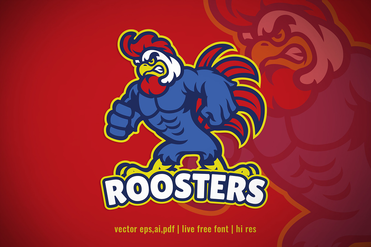 Angry Chicken Rooster Logo, a Branding & Logo Template by bazzier_graphik (Photo 1 of 3)