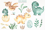 Little dinosaurs watercolor, an Animal Illustration by Marina Ermakova (Thumbnail 2 of 13)