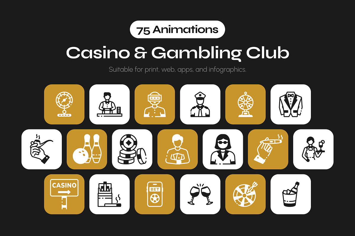 Animated Casino and Gambling Club, a Solid Icon by Vectors Market (Photo 1 of 4)