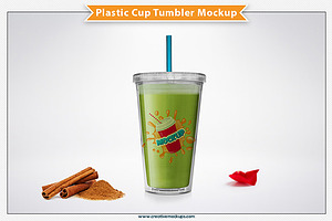 Plastic Cup Tumbler Mockup