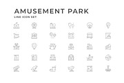 Set line icons of amusement park, an Outline Icon by motorama (Thumbnail 2 of 2)