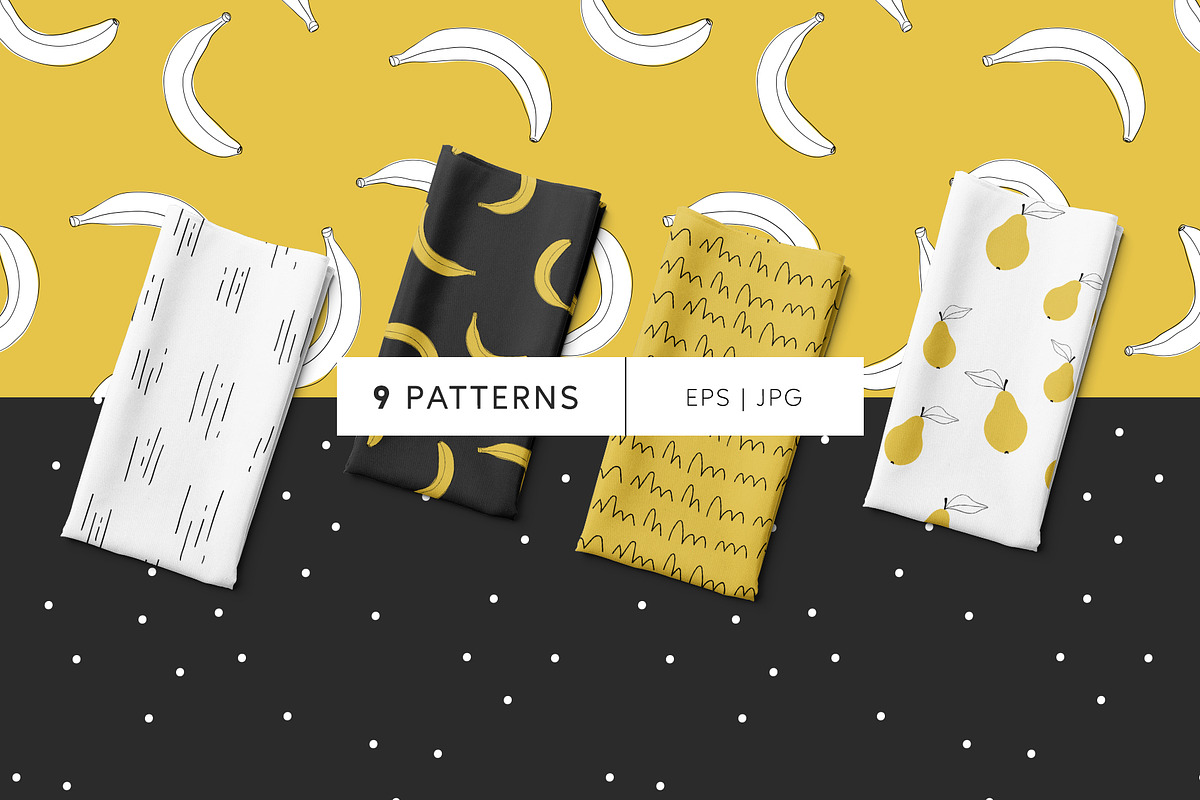 Fruits and abstract kids patterns, a Pattern Graphic by hanifa_design (Photo 1 of 6)