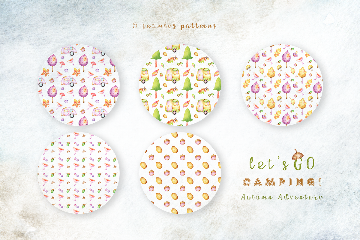 Camping Autumn Adventure collection, a Decorative Illustration by Tatiana Troian (Photo 5 of 8)