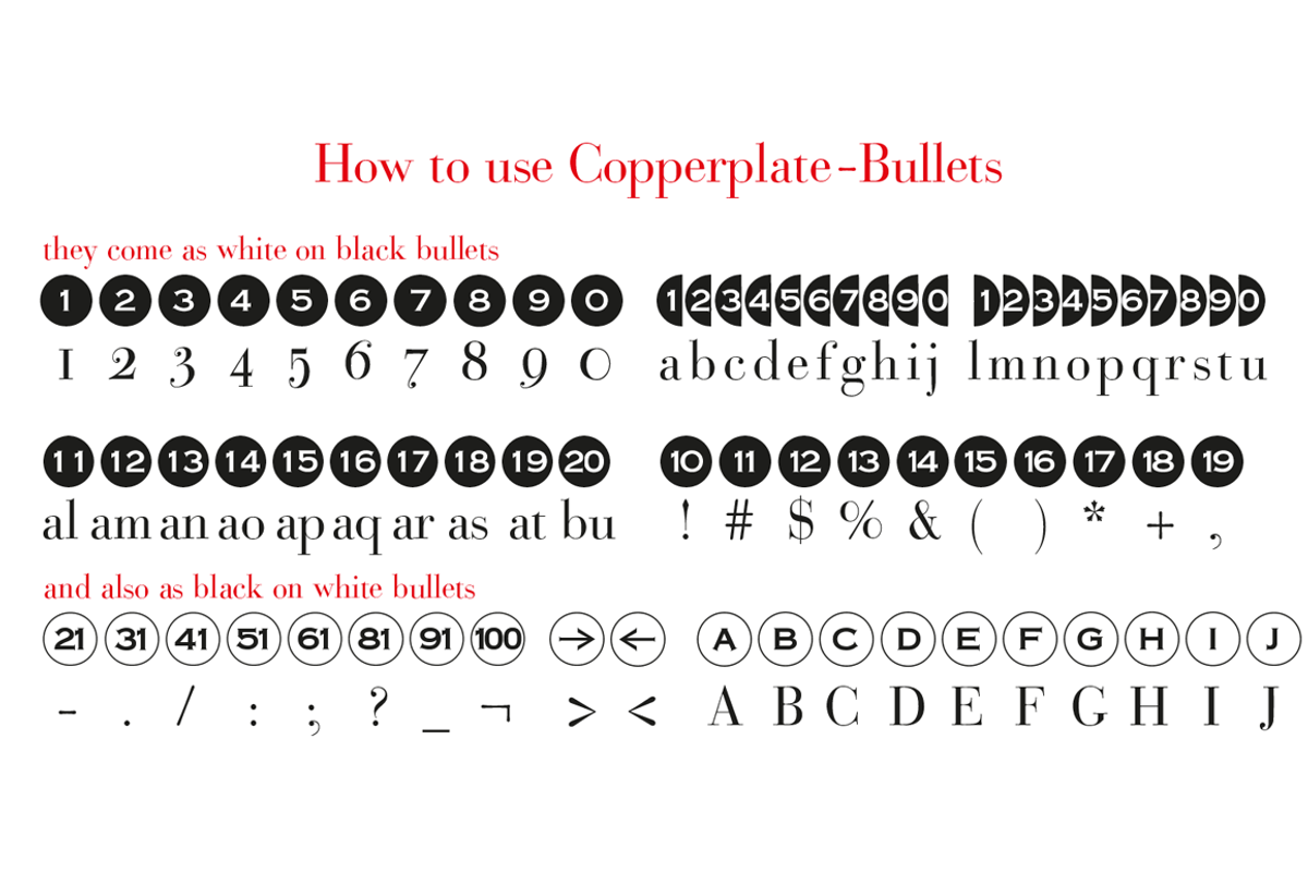 Bullets, a Font by Wiescher Design (Photo 6 of 14)