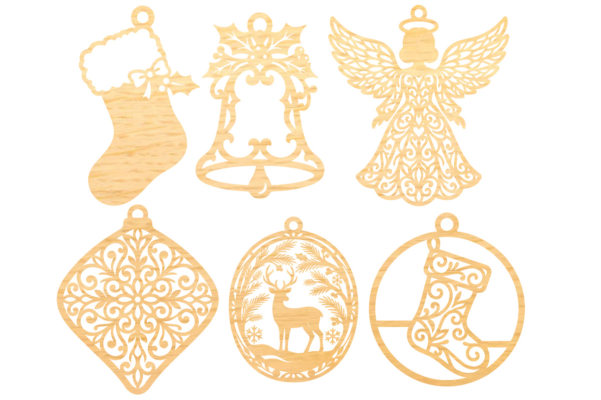 18 Christmas Earrings Laser Cut, an Object Graphic by DreamCafeArt (Photo 5 of 7)