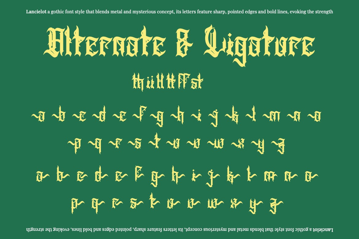 Lancielot - Medieval Blackletter, a Blackletter Font by Dhabee (Photo 6 of 15)