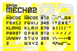 EPYON MECH Futuristic Typeface