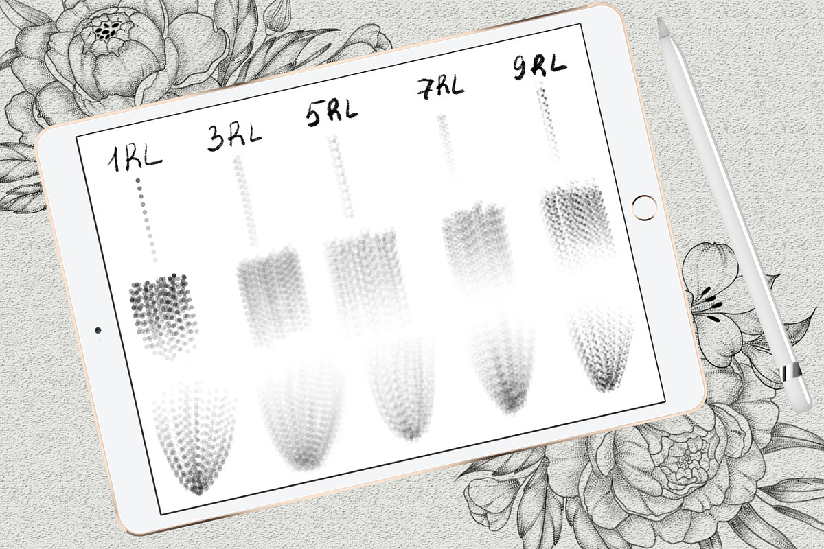Shadow tattoo needles brushes, a Brush Add-On by Veronika Gotovceva (Photo 2 of 5)