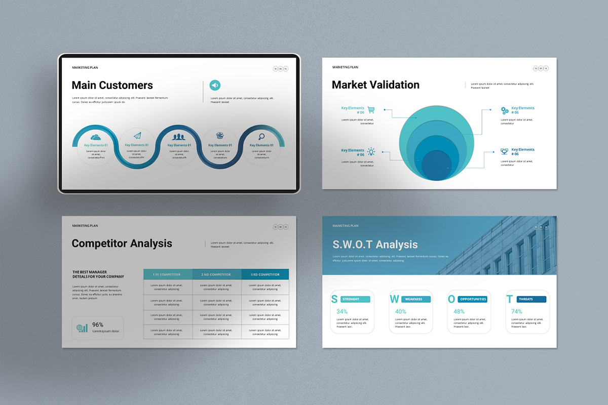 Marketing Plan Presentation Template, a Presentation Template by Dream-Lab (Photo 6 of 7)