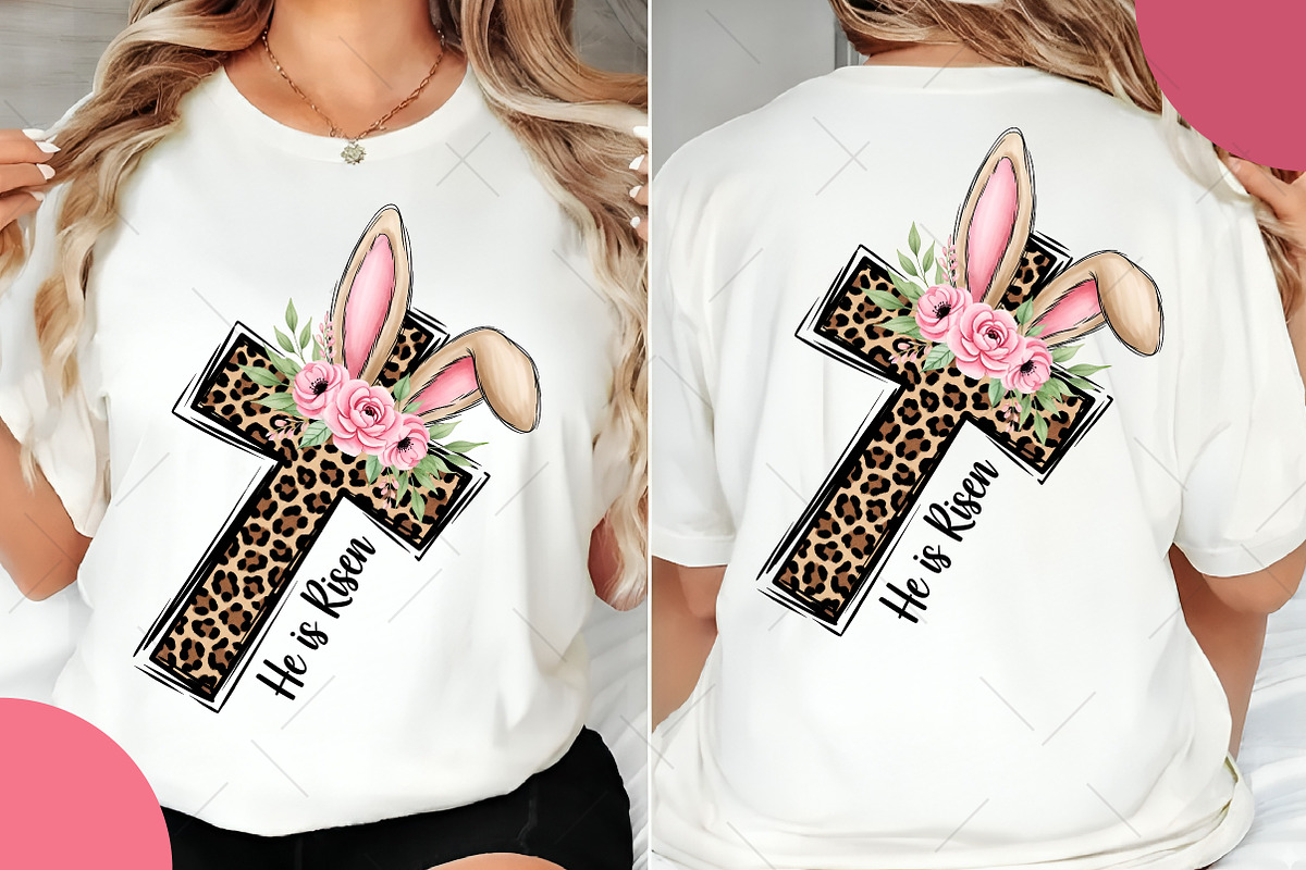 He is Risen Leopard Print Cross PNG, an Illustration by OK Design (Photo 4 of 6)