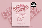 10th Birthday Invitation, an Invitation Template by M9 Design (Thumbnail 1 of 4)