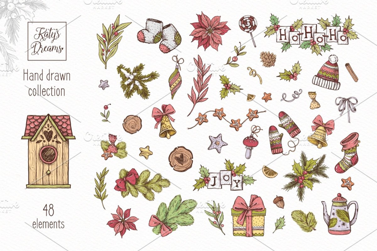 Vintage Christmas, a Decorative Illustration by Ekaterina Mikheeva (Photo 9 of 10)