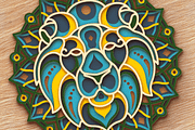 Lion 3D Mandala - SVG Laser cut file, an Object Graphic by Arshad Ali (Thumbnail 3 of 8)
