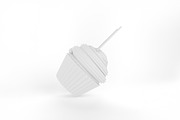 Cartoon I Heart Mom Cupcake Mockup, a Merchandise Mockup by Qaleb Studio (Thumbnail 2 of 2)