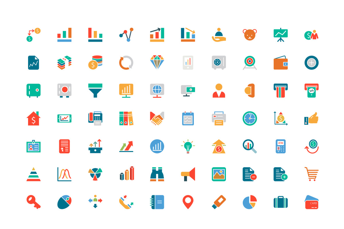 250+ Finance Colored Icons, a Solid Icon by Creative Stall (Photo 2 of 4)