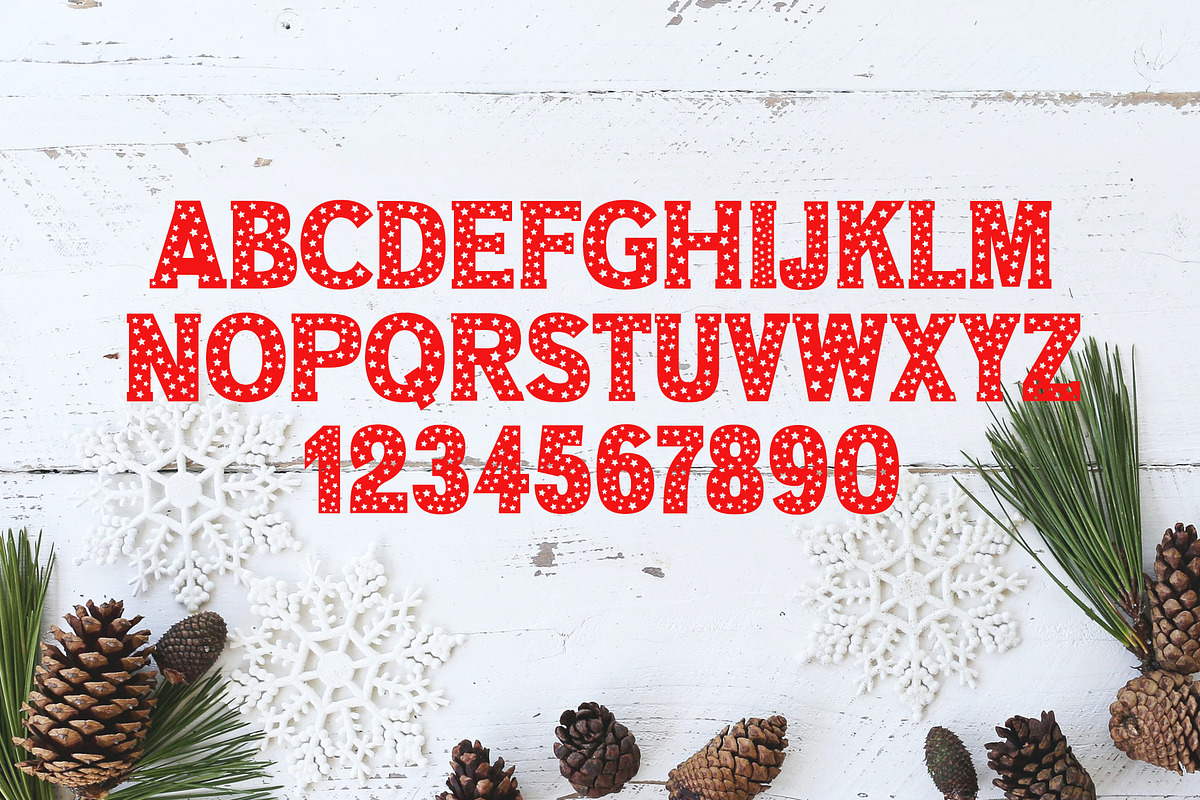 Christmas Stars Font, a Slab Serif Font by vladocar (Photo 7 of 9)