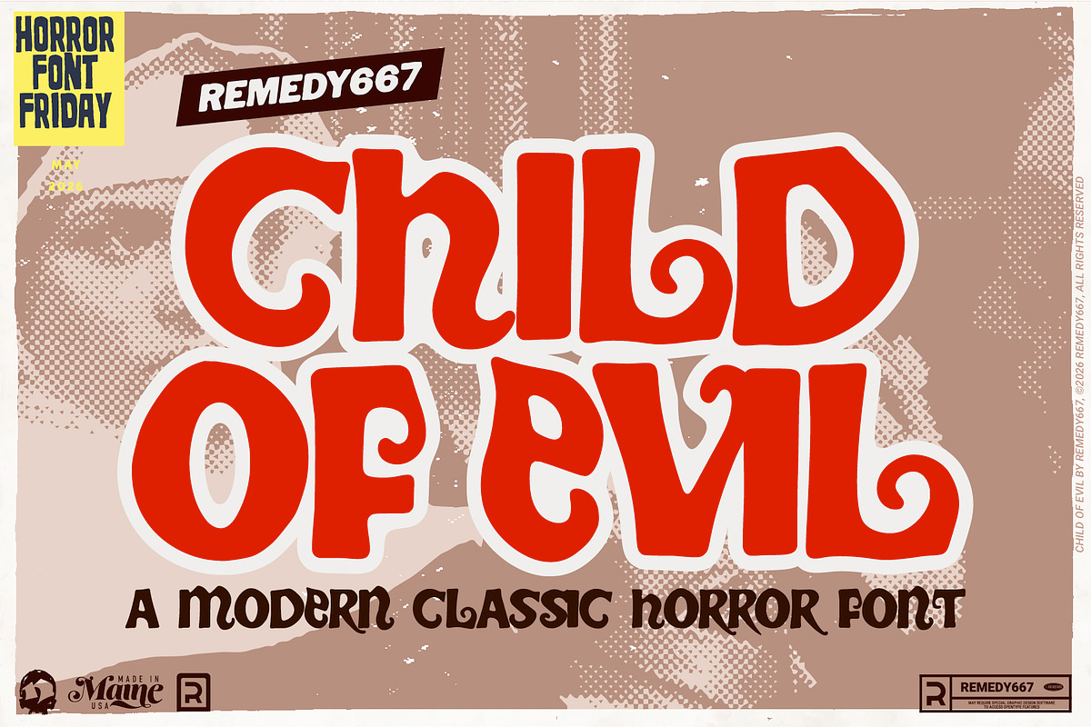 Child of Evil - Modern Horror Font, a Blackletter Font by Remedy667 (Photo 1 of 6)