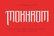 Mokhrom Blackletter Horror Font, a Blackletter Font by Maulana Creative (Thumbnail 1 of 7)