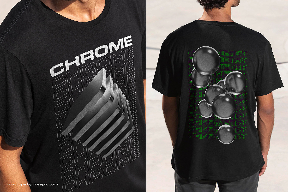 3D Geometry Chrome 85 illustrations, an Object Graphic by assetpro.design (Photo 6 of 10)