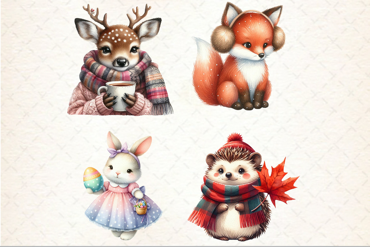 Cozy Critters & Seasons Clipart, an Illustration by Rose Art (Photo 3 of 7)