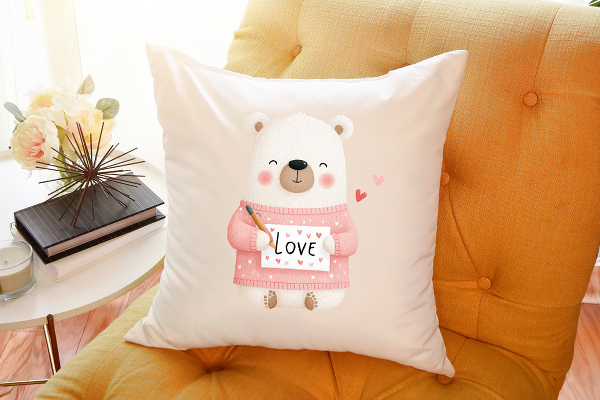 Valentine s Day Teddy Clipart, an Illustration by Sublimation Artist (Photo 6 of 6)