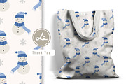 cute snowman and snowflake pattern, a Pattern Graphic by lindoet23 (Thumbnail 2 of 3)