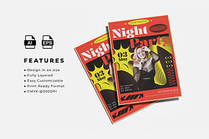 Night Party Flyer Template, a Flyer Template by Artnivora.Std