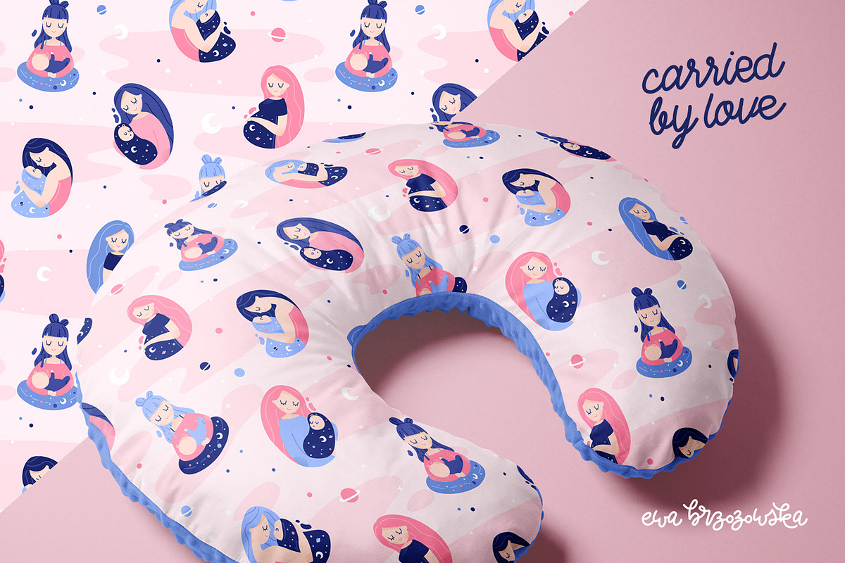 Carried by love - pattern collection, a Pattern Graphic by Brzozowska (Photo 1 of 8)