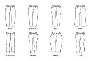 Fashion Type of Woman Pants, an Object Illustration by Vector Creator