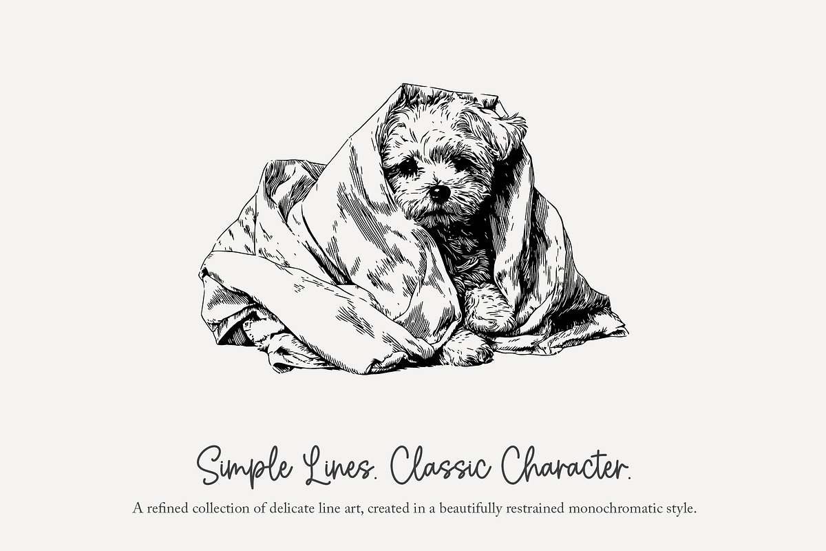 95 line art Dogs clip art, an Animal Illustration by Poppy Lane Studio (Photo 4 of 11)
