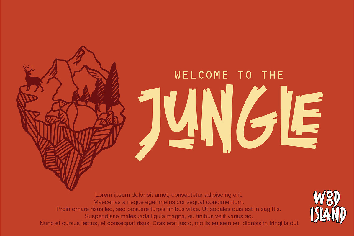 Wood Island - ethnic tribal font, a Font by WAP (Photo 3 of 7)