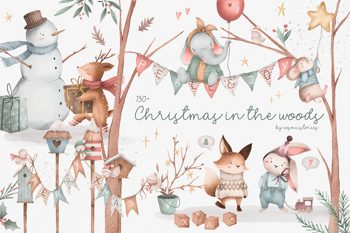 Christmas Illustrations for kids, an Animal Illustration by CarmineType (Photo 1 of 13)