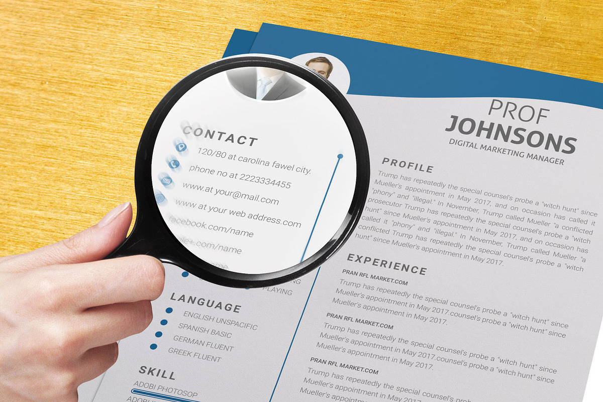 Resume Template and Cover Letter, a Resume Template by designvillage (Photo 9 of 13)