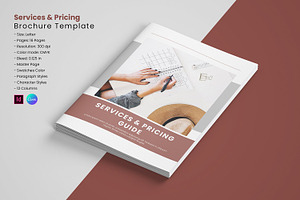 Service & Pricing Guide Template, a Brochure Template by Template Shop