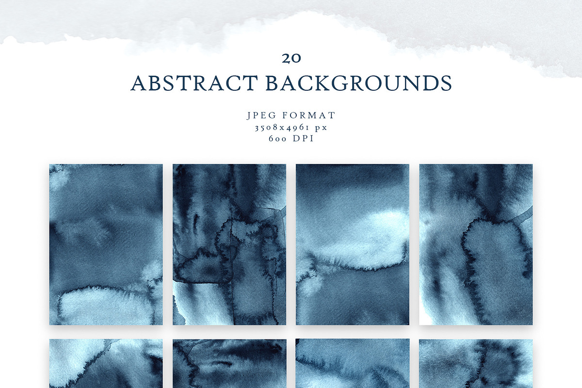 INDIGO. Abstract Watercolor, a Background Graphic by Liliia Polos Illustration (Photo 3 of 9)
