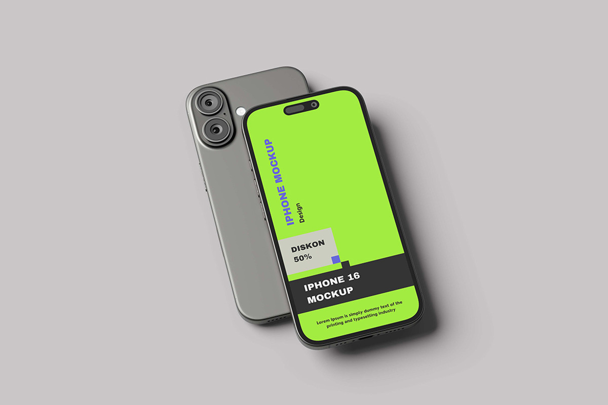 iPhone 16 Mockup, an iPhone Mockup by seramoe (Photo 5 of 5)