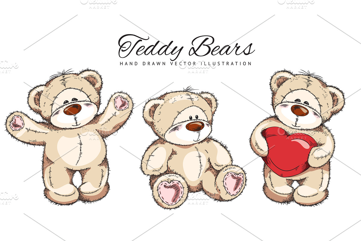Stuff Toy Drawing 124+ Thousand Teddy Bear Drawing Royalty-Free