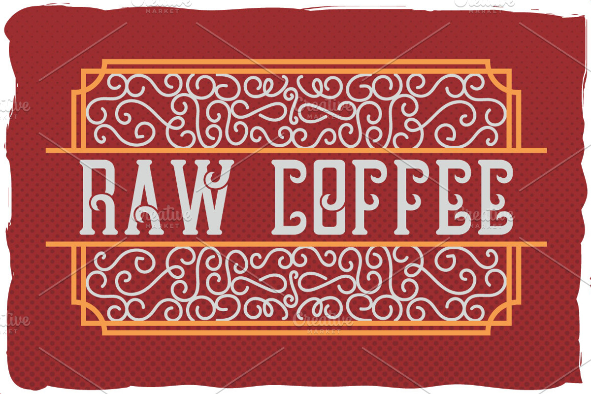 Handcrafted font "Raw Coffee"