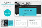 Canva Business Plan Presentation, a Presentation Template by Sabin (Thumbnail 1 of 4)