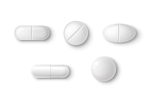 White 3d pills collection, an Object Illustration by art PVP - market