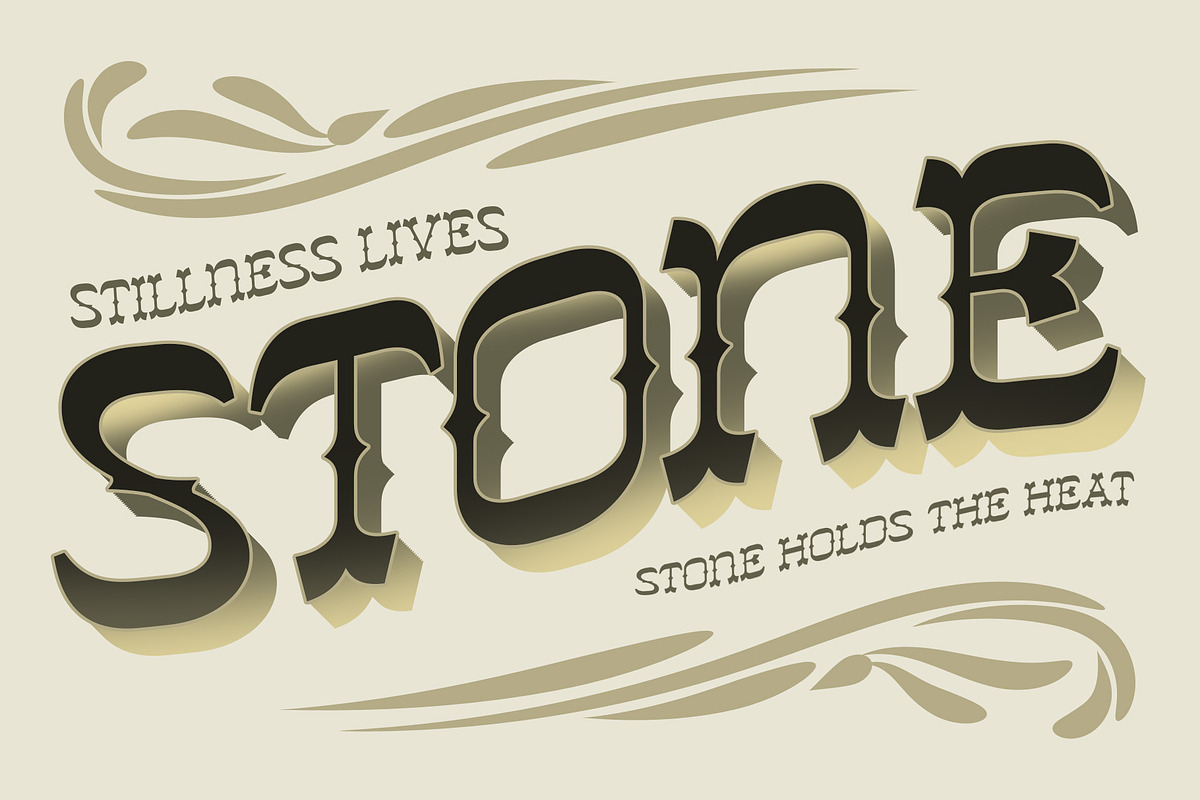 CS Silence – Tuscan Font, a Sans Serif Font by Craft Supply Co. (Photo 4 of 8)