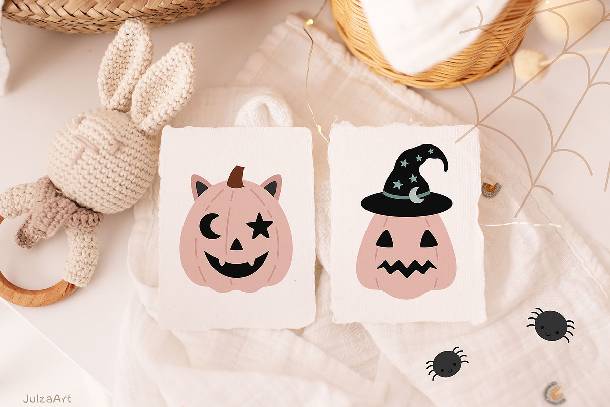 Halloween pumpkins clipart, a Seasonal Illustration by JulzaArt (Photo 6 of 7)