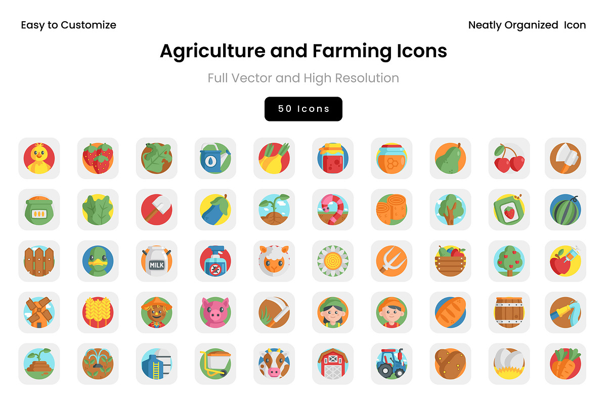 Agriculture and Farming Icons 1, a Solid Icon by Wencory (Photo 2 of 2)