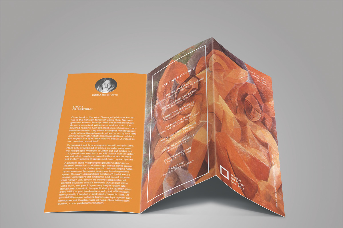 Art Exhibition Trifold, a Brochure Template by Bookrak Graphic Design (Photo 5 of 6)