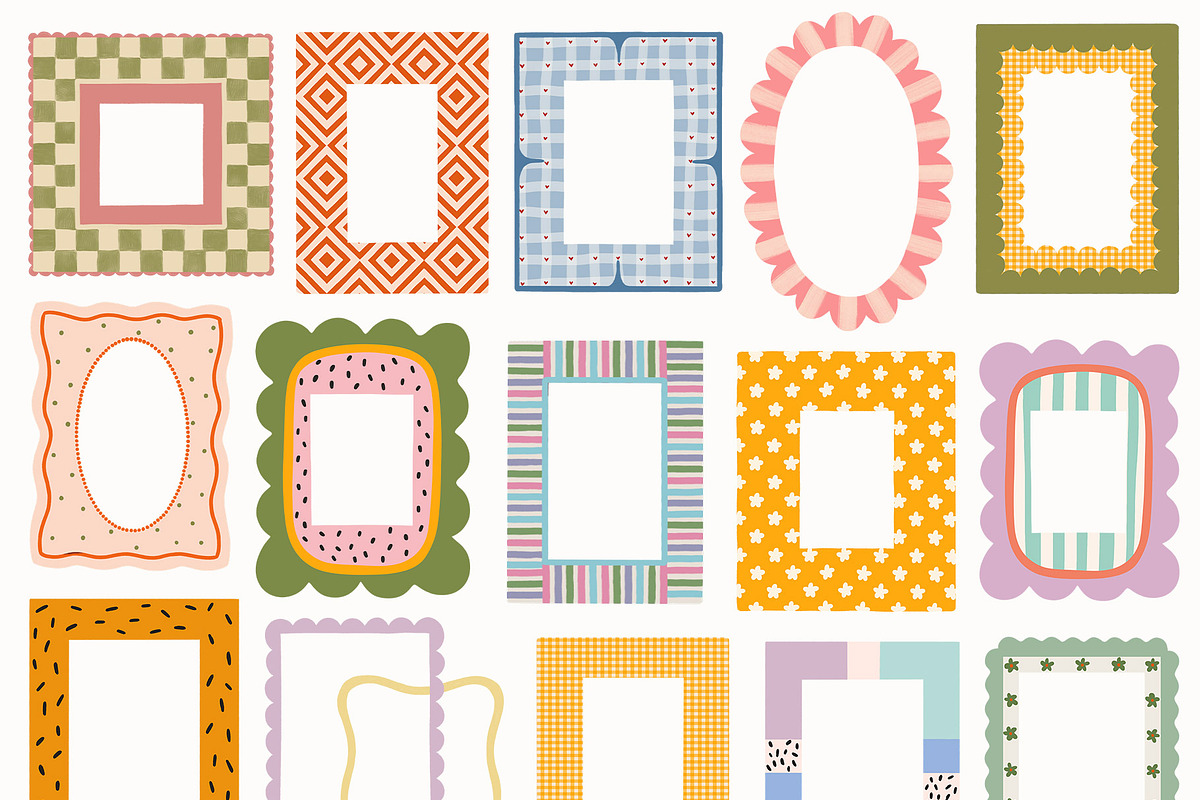 Bonbon Playful Frames & Backgrounds, an Object Graphic by alonahaidash (Photo 13 of 15)