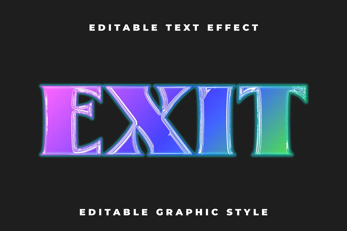 Futuristic Gradient Text Effect preview 3