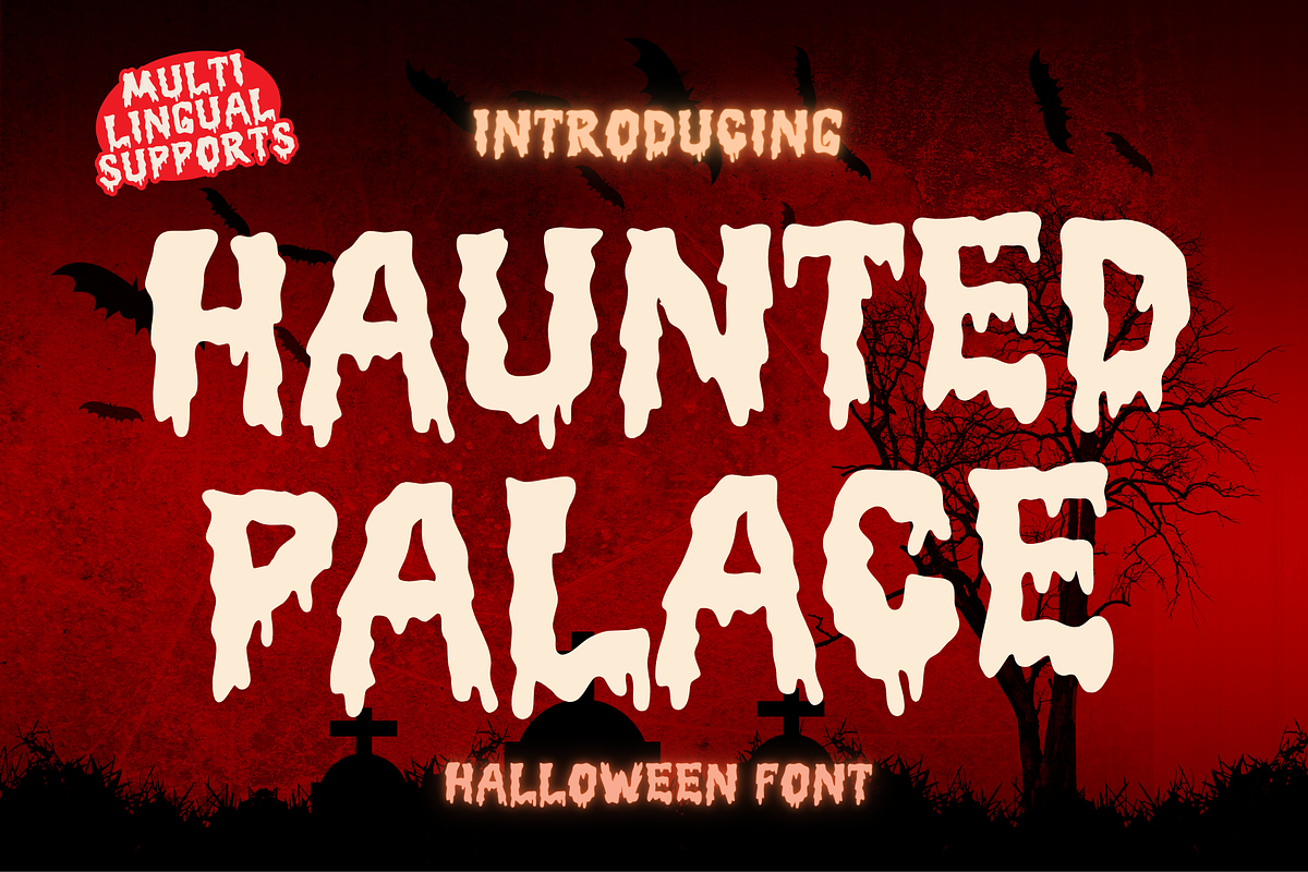 Haunted Palace is a Halloween font, a Handwritten Font by Brown Cupple (Photo 1 of 11)