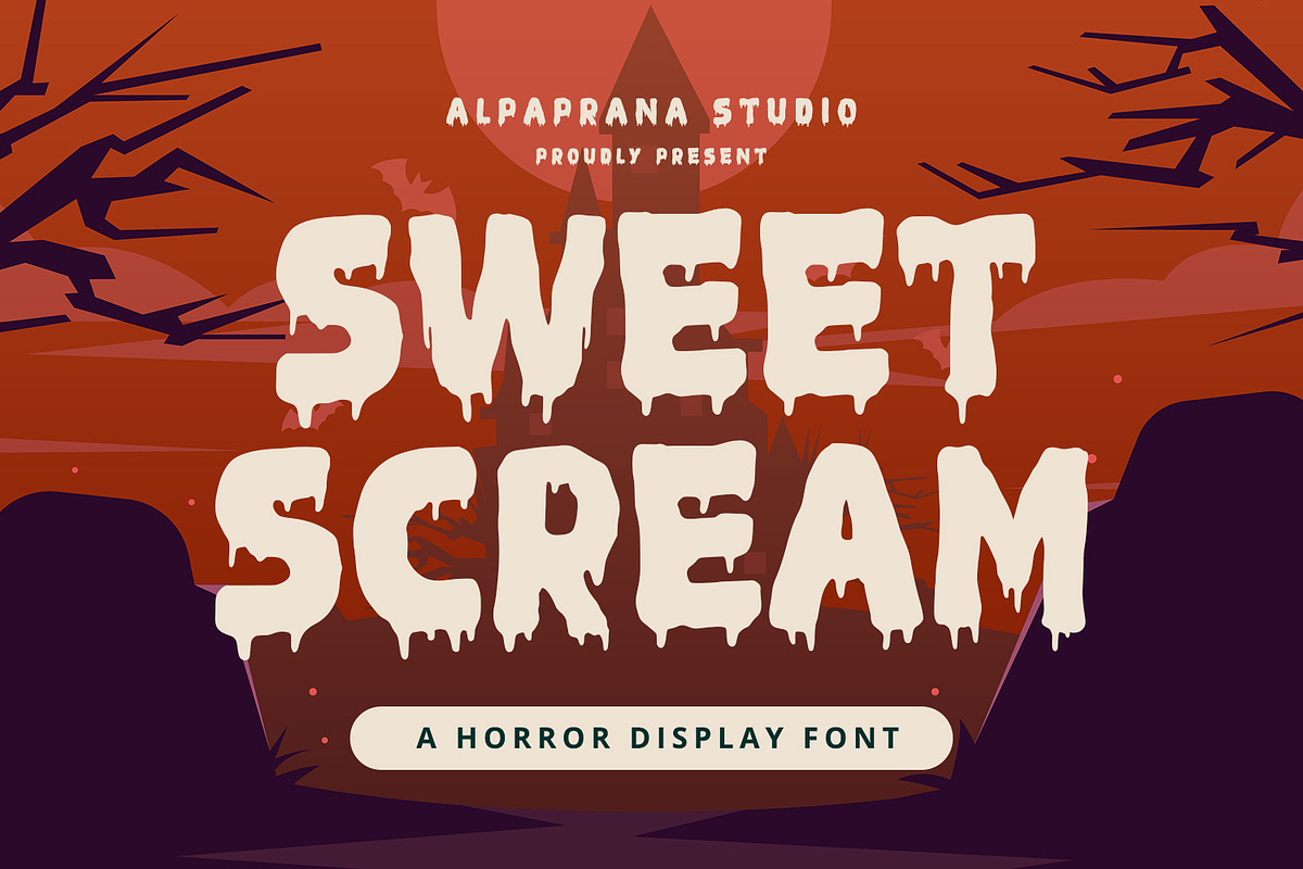 Sweet Scream - Display Font, a Script Font by Alpaprana (Photo 1 of 10)