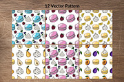 Patisserie Favorites Macaron Pattern, a Food Illustration by Elatedowl (Thumbnail 2 of 11)